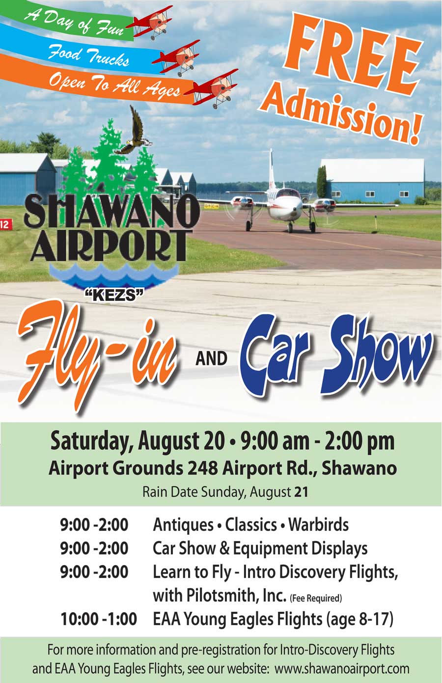 Shawano Fly-In and Car Show August 20, 2022